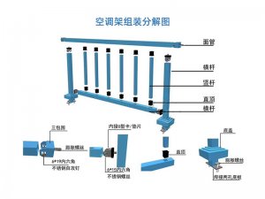 空调护栏结构部件及配件组成