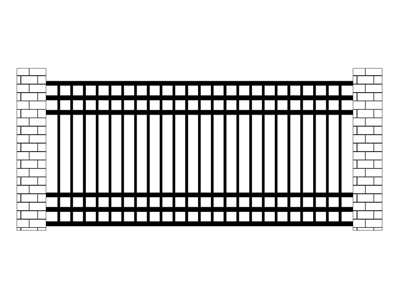 六横杆学校锌钢围栏图片