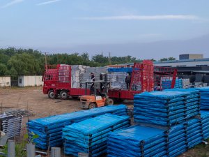 2023年5月22日锌钢阳台栏杆装车发货！